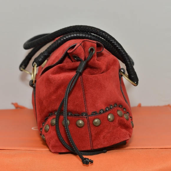 Giorgio G Red Suede Purse - Picture 3 of 5